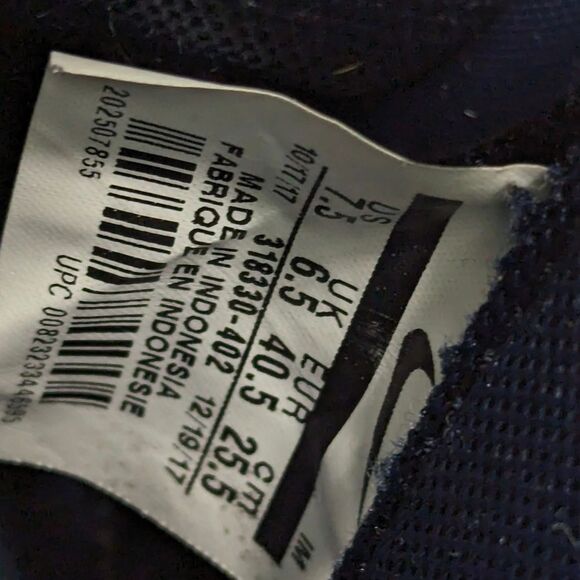 2017 NIKE VANDAL HIgh SUPREME 318330 402 OBSIDIAN  DUNK AIR FORCE sneaker sz 7.5 main image 6